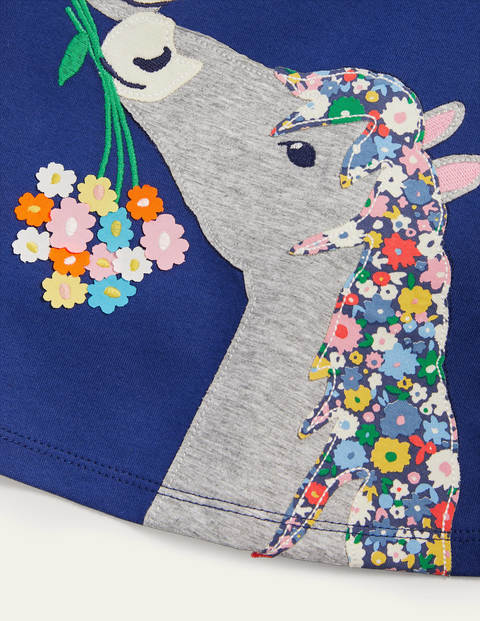 Big Appliqué Dress - Starboard Blue Horse Big Appliqué Dress - Starboard Blue Horse