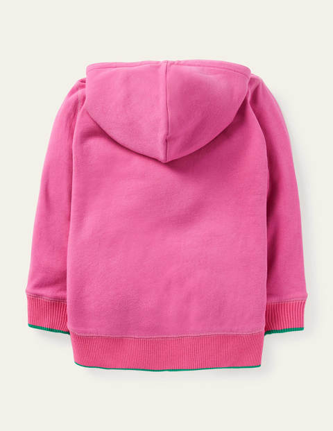 Shaggy-lined Appliqué Hoodie - Tickled Pink Apple Shaggy-lined Appliqué Hoodie - Tickled Pink Apple