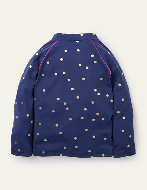 Long-sleeved Rash Vest - Deep Sea Blue Foil Spot Long-sleeved Rash Vest - Deep Sea Blue Foil Spot