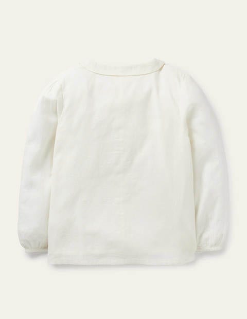 Embroidered Yoke Woven Top - Ivory Embroidered Yoke Woven Top - Ivory