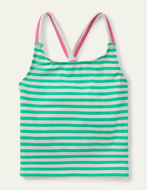 Patterned Tankini Top - Light Green/ Ivory Patterned Tankini Top - Light Green/ Ivory