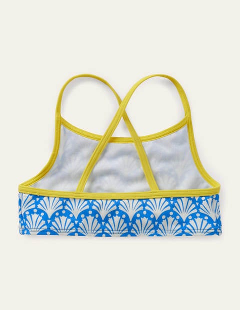 Patterned Bikini Top - Pool Blue Geo Coral Patterned Bikini Top - Pool Blue Geo Coral
