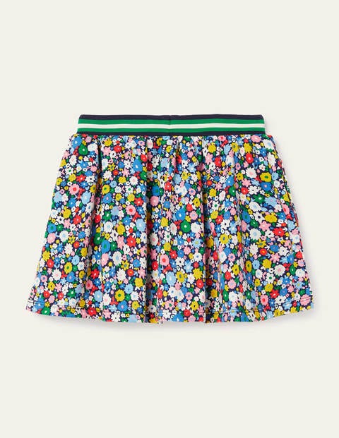 Jersey Skort - Elizabethan Blue Flowerpatch Jersey Skort - Elizabethan Blue Flowerpatch