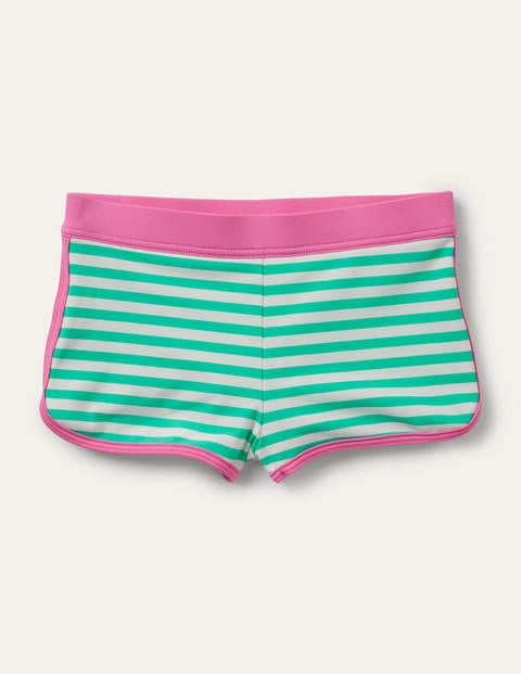 Patterned Swim Shorts - Light Green/ Ivory Patterned Swim Shorts - Light Green/ Ivory