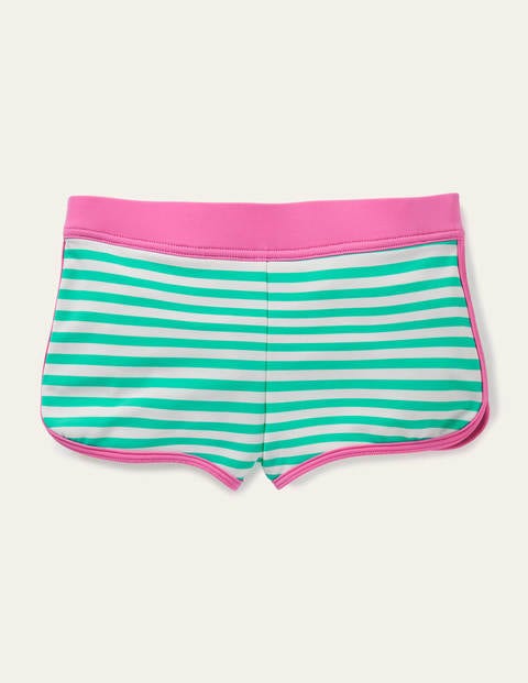 Patterned Swim Shorts - Light Green/ Ivory Patterned Swim Shorts - Light Green/ Ivory