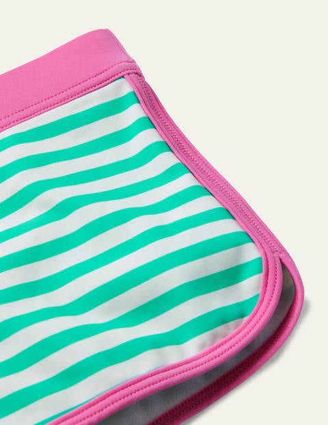 Patterned Swim Shorts - Light Green/ Ivory Patterned Swim Shorts - Light Green/ Ivory