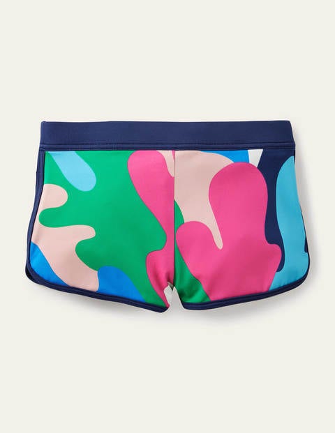 Patterned Swim Shorts - Multi Coral Camo Patterned Swim Shorts - Multi Coral Camo