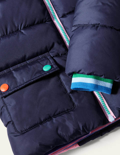 Rainbow 2-in-1 Padded Jacket - College Navy Rainbow 2-in-1 Padded Jacket - College Navy