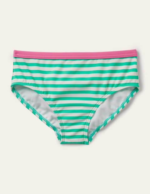 Patterned Bikini Bottoms - Light Green/ Ivory Patterned Bikini Bottoms - Light Green/ Ivory