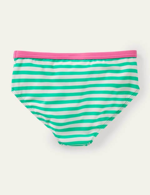 Patterned Bikini Bottoms - Light Green/ Ivory Patterned Bikini Bottoms - Light Green/ Ivory