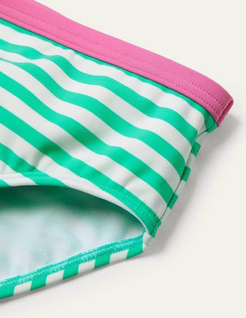 Patterned Bikini Bottoms - Light Green/ Ivory Patterned Bikini Bottoms - Light Green/ Ivory