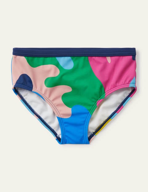 Patterned Bikini Bottoms - Multi Coral Camo Patterned Bikini Bottoms - Multi Coral Camo