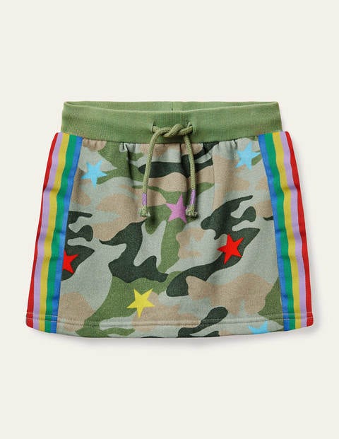 Cosy Sweatshirt Skirt - Khaki Camo Star Cosy Sweatshirt Skirt - Khaki Camo Star