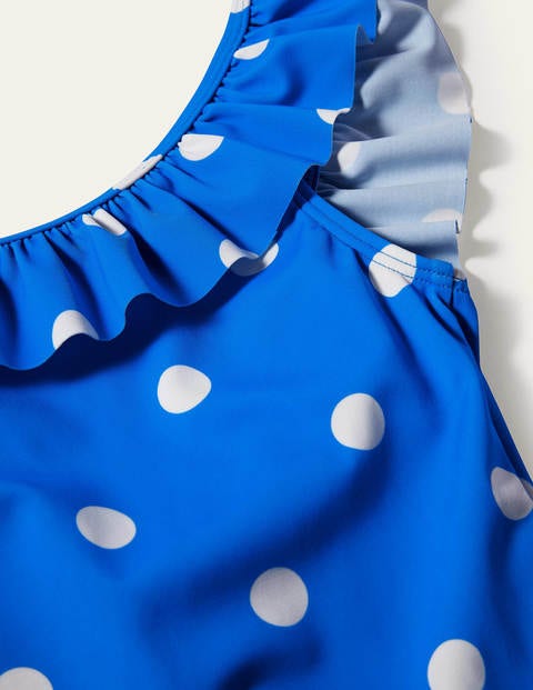 Frill Swimsuit - Pool Blue Floral Frill Swimsuit - Pool Blue Floral