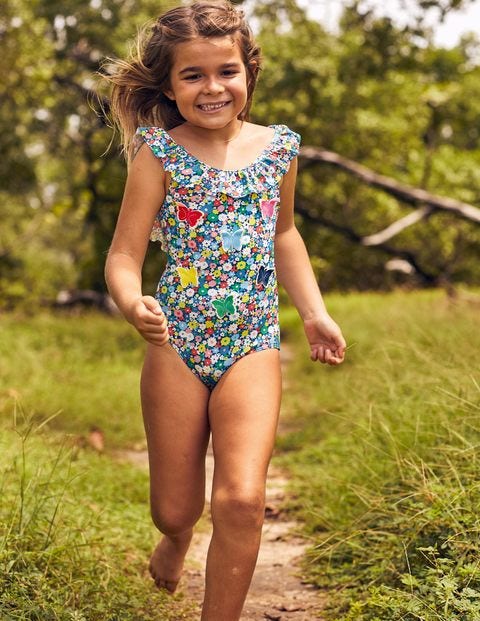 Frill Swimsuit - Flowerpatch Butterflies Frill Swimsuit - Flowerpatch Butterflies