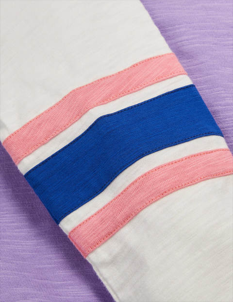 Stripe Slub Raglan T-Shirt - Cool Violet Purple Stripe Slub Raglan T-Shirt - Cool Violet Purple
