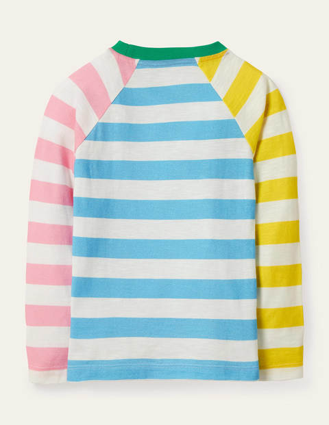 Stripe Slub Raglan T-Shirt - Hotchpotch Stripe Stripe Slub Raglan T-Shirt - Hotchpotch Stripe