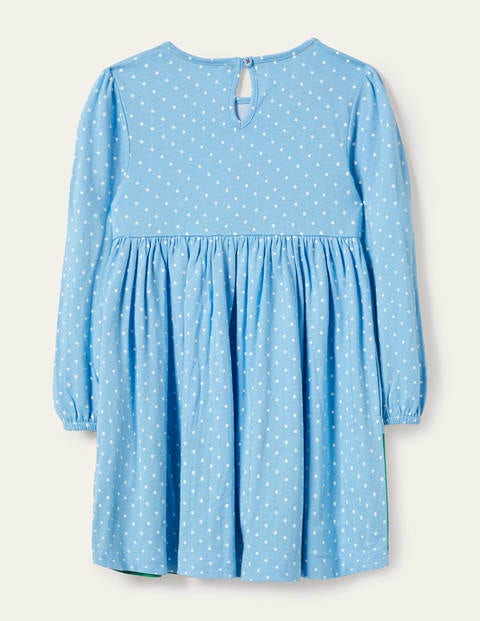 Animal Appliqué Dress - Surfboard Blue Tractor Scene Animal Appliqué Dress - Surfboard Blue Tractor Scene