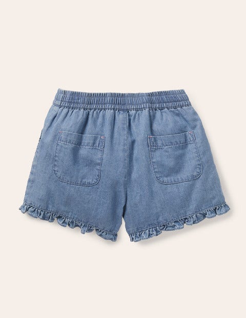 Short à ourlet volanté - Chambray Short à ourlet volanté - Chambray
