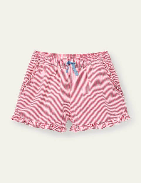Frill Hem Shorts - Party Pink Ticking Frill Hem Shorts - Party Pink Ticking