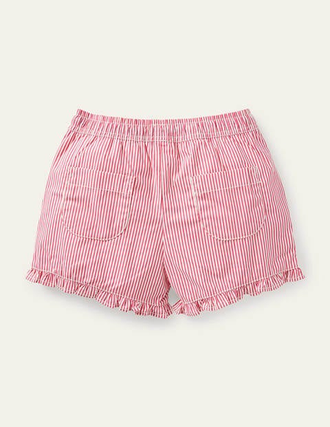 Frill Hem Shorts - Party Pink Ticking Frill Hem Shorts - Party Pink Ticking