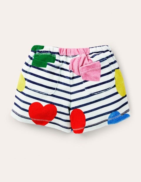 Towelling Shorts - Multi Hearts Towelling Shorts - Multi Hearts