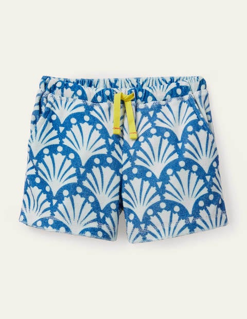 Towelling Shorts - Blue Geo Coral Towelling Shorts - Blue Geo Coral