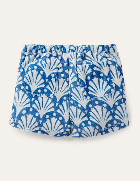 Towelling Shorts - Blue Geo Coral Towelling Shorts - Blue Geo Coral