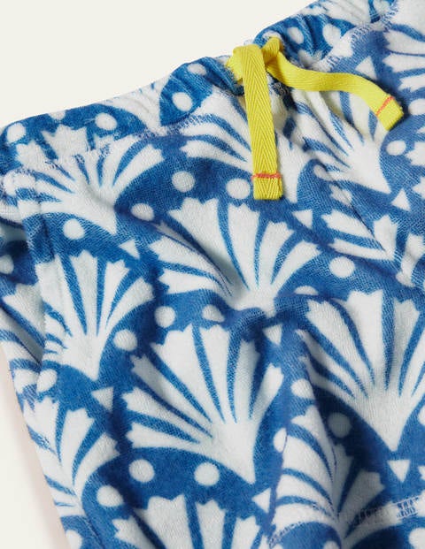 Towelling Shorts - Blue Geo Coral Towelling Shorts - Blue Geo Coral