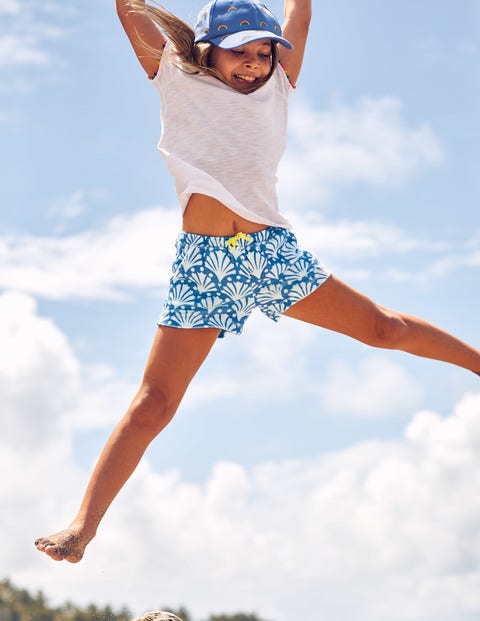 Towelling Shorts - Blue Geo Coral Towelling Shorts - Blue Geo Coral