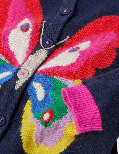 Fröhlicher Cardigan - Schuluniform-Navy, Schmetterling Fröhlicher Cardigan - Schuluniform-Navy, Schmetterling