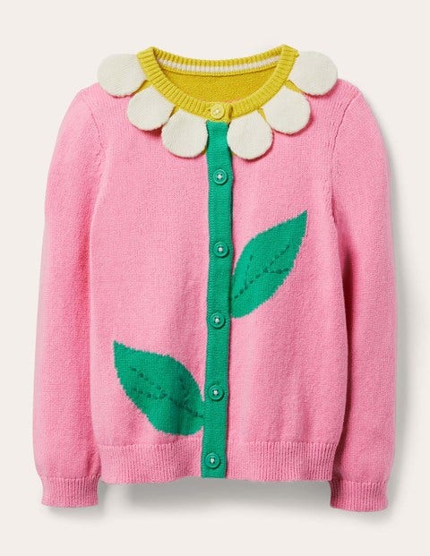 Fun Cardigan Pink Lemonade Daisy Girls Boden