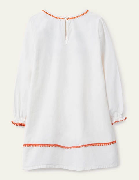 Long-sleeve Embroidered Kaftan - Ivory Under The Sea Long-sleeve Embroidered Kaftan - Ivory Under The Sea