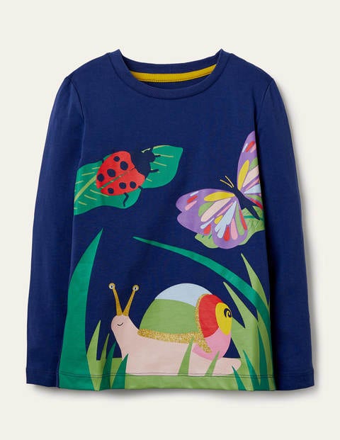 Scene Printed T-shirt - Starboard Navy Snail Scene Printed T-shirt - Starboard Navy Snail