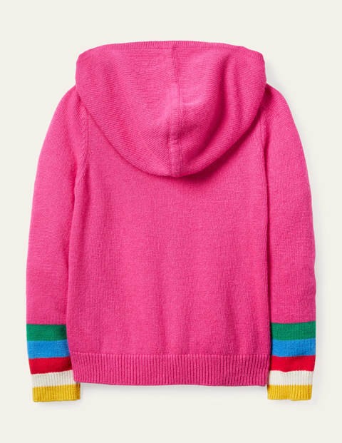 Knitted Hoodie - Party Pink Rainbow Knitted Hoodie - Party Pink Rainbow