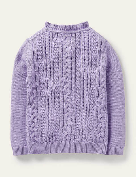 Cable Knit Cardigan - Cool Violet Purple Cable Knit Cardigan - Cool Violet Purple