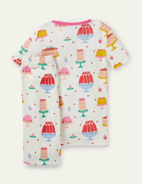 Short John Pyjamas - Ivory Cakes & Jellies Short John Pyjamas - Ivory Cakes & Jellies