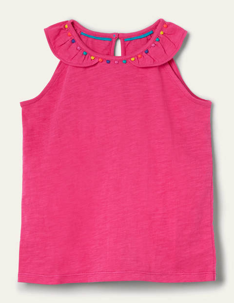 Charlie Pom Jersey Tank - Party Pink Charlie Pom Jersey Tank - Party Pink