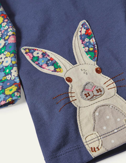 Appliqué Animal Tunic - Starboard Blue Bunnies Appliqué Animal Tunic - Starboard Blue Bunnies