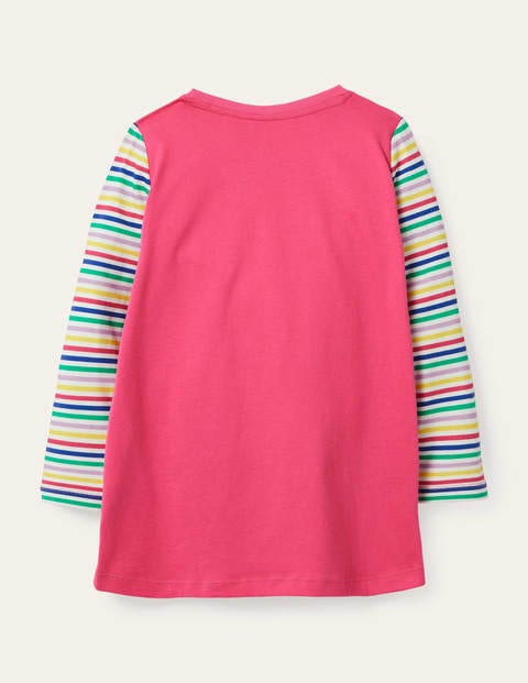 Appliqué Animal Tunic - Foxglove Pink Kittens Appliqué Animal Tunic - Foxglove Pink Kittens