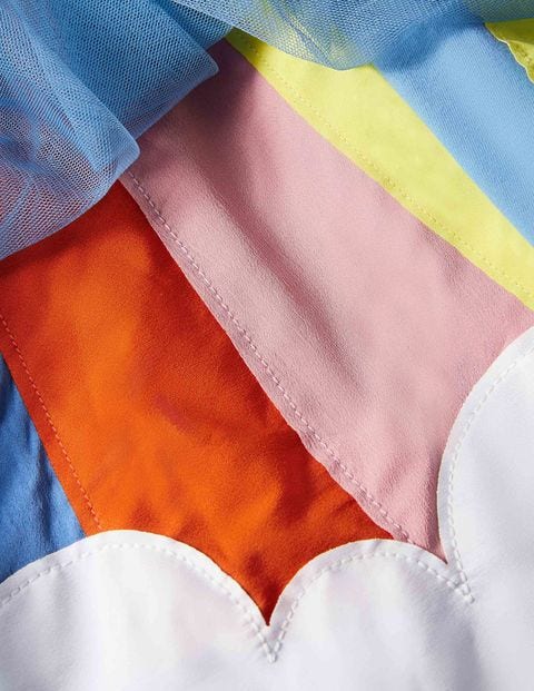 Tüllkleid mit Applikation - Elisabethanisches Blau, Regenbogen Tüllkleid mit Applikation - Elisabethanisches Blau, Regenbogen