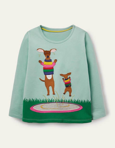 Front & Back Animal T-shirt - Orkney Blue Trampoline Dogs Front & Back Animal T-shirt - Orkney Blue Trampoline Dogs