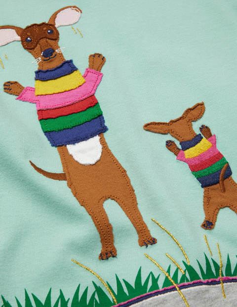 Front & Back Animal T-shirt - Orkney Blue Trampoline Dogs Front & Back Animal T-shirt - Orkney Blue Trampoline Dogs