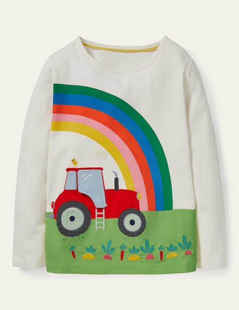 Lift-the-Flap Tractor T-Shirt - Ivory Tractor Lift-the-Flap Tractor T-Shirt - Ivory Tractor