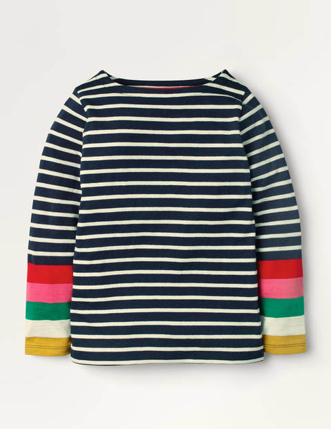Everyday Breton - Ivory/ Navy Rainbow Cuff Everyday Breton - Ivory/ Navy Rainbow Cuff