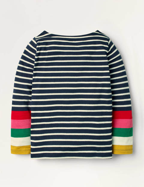Everyday Breton - Ivory/ Navy Rainbow Cuff Everyday Breton - Ivory/ Navy Rainbow Cuff