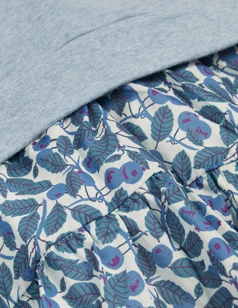 Bequemes Kapuzenkleid aus Webmischung - Surfbrett-Blau Bequemes Kapuzenkleid aus Webmischung - Surfbrett-Blau