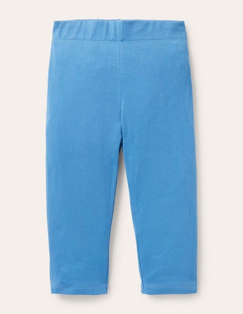 Plain Cropped Leggings - Elizabethan Blue Plain Cropped Leggings - Elizabethan Blue