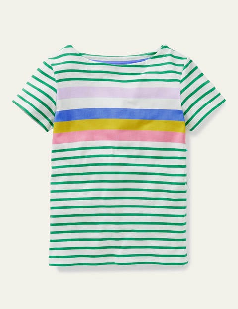 Short-sleeved Breton - Sapling Green/ Lilac Rainbow Short-sleeved Breton - Sapling Green/ Lilac Rainbow