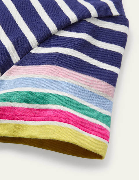 Short-sleeved Breton - Navy/ Ivory Rainbow Cuff Short-sleeved Breton - Navy/ Ivory Rainbow Cuff
